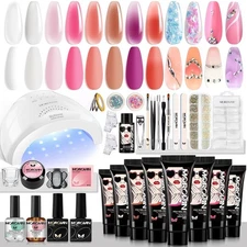Morovan Poly Gel Nail Kit: Starter Kit 8 Pcs All Season 