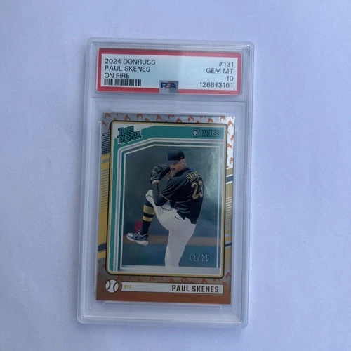 2024 Panini Donruss - Rated Prospects Paul Skenes #131 On Fire /75 (RC)