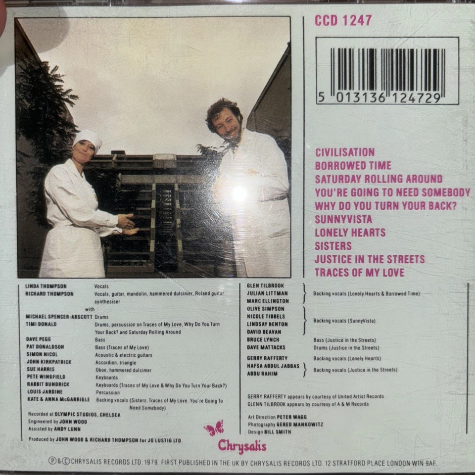 RICHARD & LINDA THOMPSON Sunnyvista CD(Simon Nicol 1979 Chrysalis Records) - Image 2 of 2