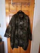 Custo Barcelona Women's Graphic Trench Coat 100% Cotton Size 42 Euro 2x Us Nwt