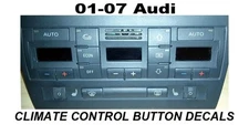 Set of stickers to repair the buttons on the AC unit for Audi A4 B6 B7