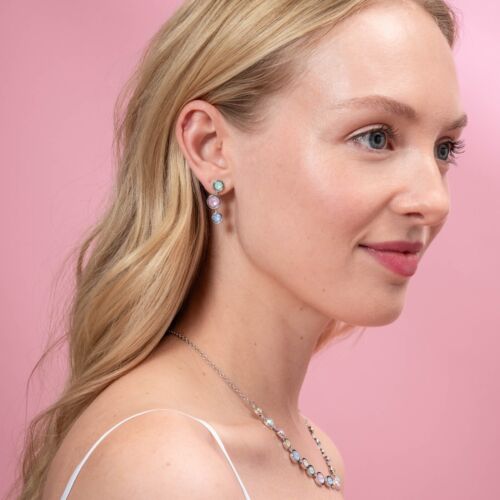 Touchstone Crystal by Swarovski ALL AROUND Ohrringe PASTELL rhodiniert - Bild 2 von 3