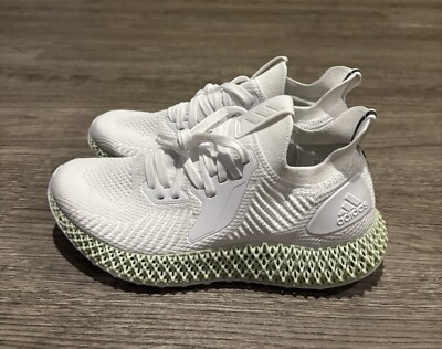 Men’s Size 10 Adidas Alphaedge 4D Cloud White Carbon Green