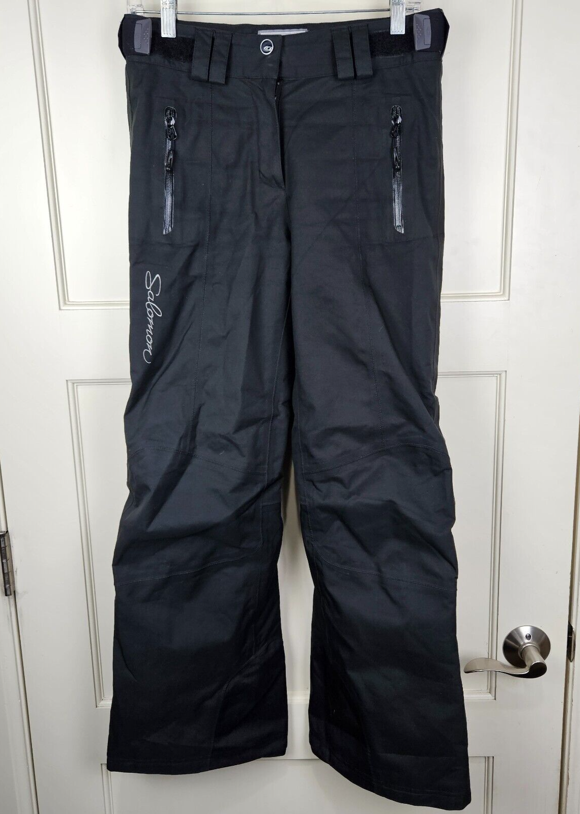 Salomon Clima Pro Storm pantaloni da sci da donna neri impermeabili taglia 4