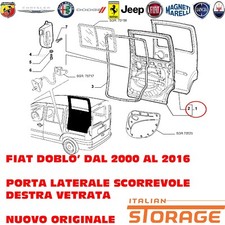 FIAT DOBLO' PORTA LATERALE SCORREVOLE DESTRA VETRATA NUOVO ORIGINALE 51739399