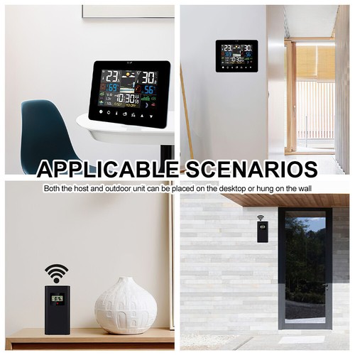 Weather Station Indoor Outdoor Wireless with Sensors Digital Colored Screen - Picture 11 of 14