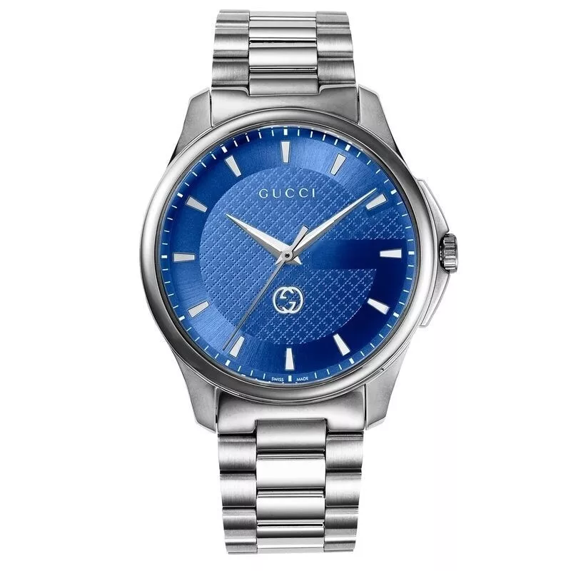 Montre pour homme Gucci G Timeless YA126371 cadran bleu acier inoxydable