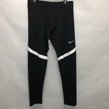Nike Power Tech Men Size Small Running Tights Pant Black 835955-012 Zipper Leg