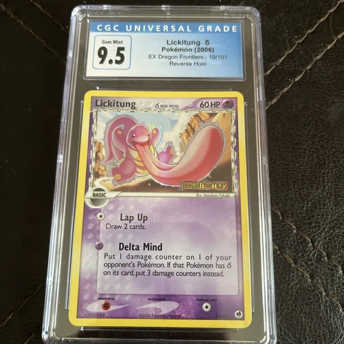 Pokémon CGC 9.5 Lickitung EX Dragon Frontiers Stamped Reverse Holo (2006)