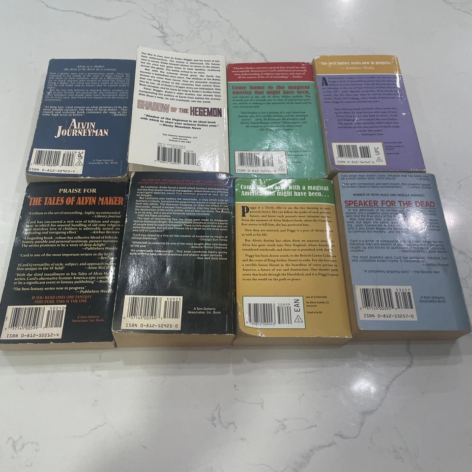 Classic Sci-fi/Cyberpunk 8 paperback lot. Xenocide, Alvin, Red Prophet Heartfire Foto 2 de 4