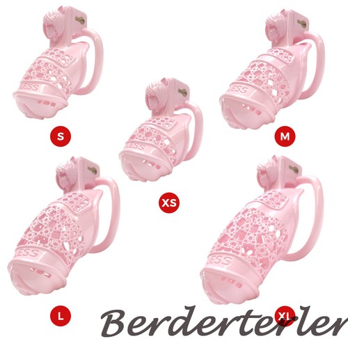 3D-gedruckter kleiner rosa Käfig Katze Sissy Keuschheitskäfig Verschlussring Gay Keuschheitsgerät - Bild 3 von 10