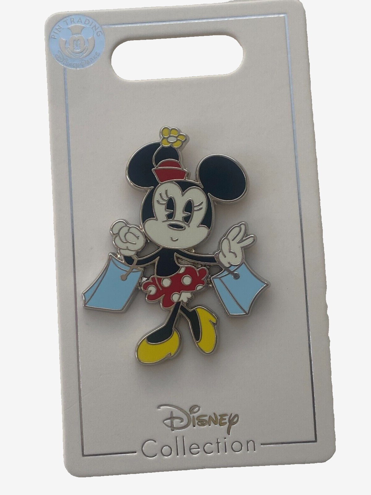 Minnie Mouse Wearing a Hat Carrying Shopping Bags Disney Parks Pin Trading New