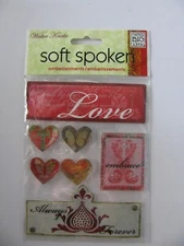MAMBI Soft Spoken LOVE Forever Walter Knabe Dimensional Embellishments NIP 