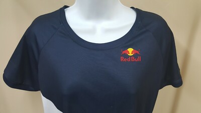 NEW Red Bull Athletes Only Short Sleeve Tech Shirt Navy Blue Logo