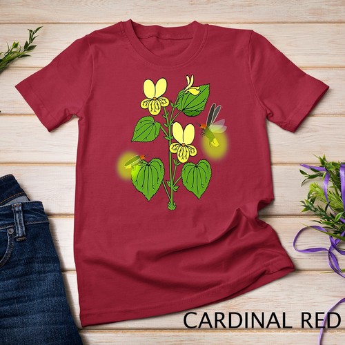Lightning Bugs and Flowers Bugs Insects Entomology Beetle Premium Unisex T-shirt - Picture 2 of 15