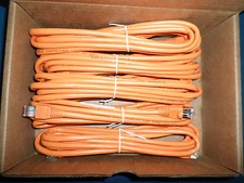 Cat 6 5/pk,10ft Shielded (STP) Snagless Network Crossover Cables, Orange-PVC