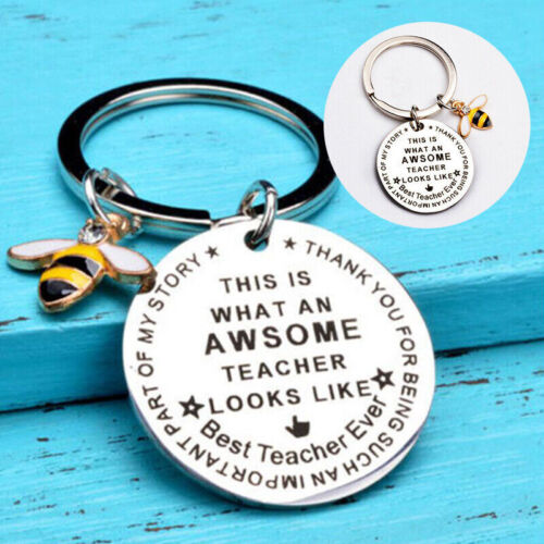 FOR Keyring Teacher GIFT Assistant TEACHER  Fashion Teaching  YOU THANK Nursery - Picture 1 of 16
