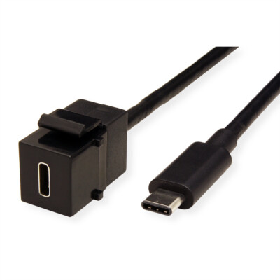BACHMANN Keystone USB 3.1 Kupplung, Typ C PD 60W Buchse/Stecker, 0,5 m /917.1212