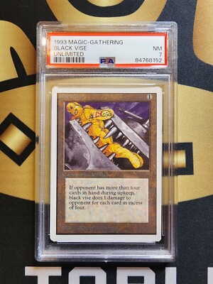 Black Vise (PSA NM 7) - Unlimited Edition - Magic the Gathering (MTG) | eBay