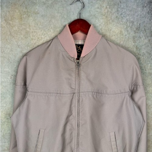 Vintage 80er Cal Craft Full Zip Jacke Herren Gr. M grau Kragen USA Retro Bomber - Bild 9 von 10