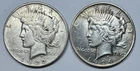 1922-D and 1924 Peace Silver $1 Dollars Lot of 2