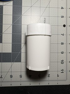 Heavy White LEAD VIAL PIG - Lead Lined Material Storage/Shipping Container Used