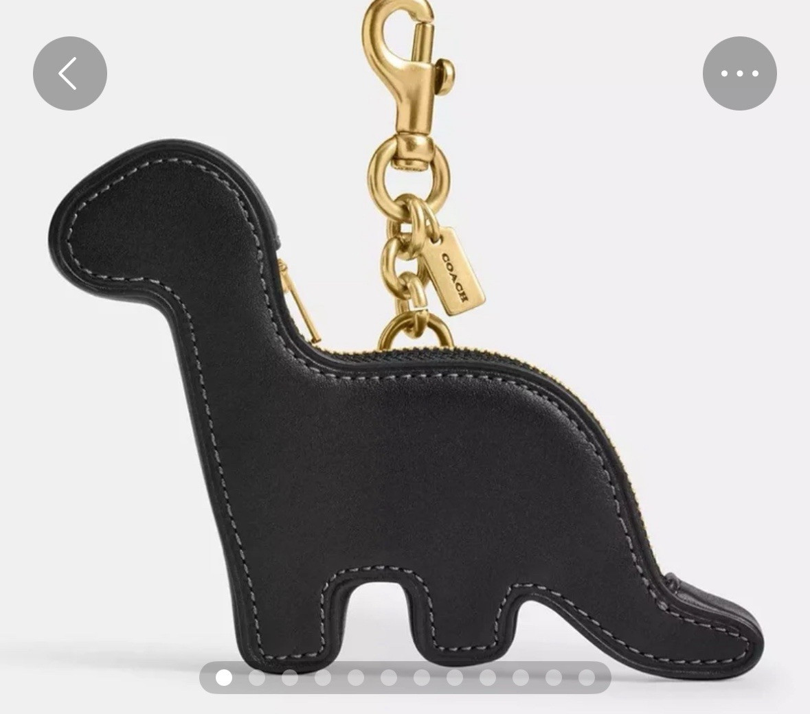 NWT COACH REXY DINOSAUR BLACK LEATHER COIN PURSE CBR56 | eBay