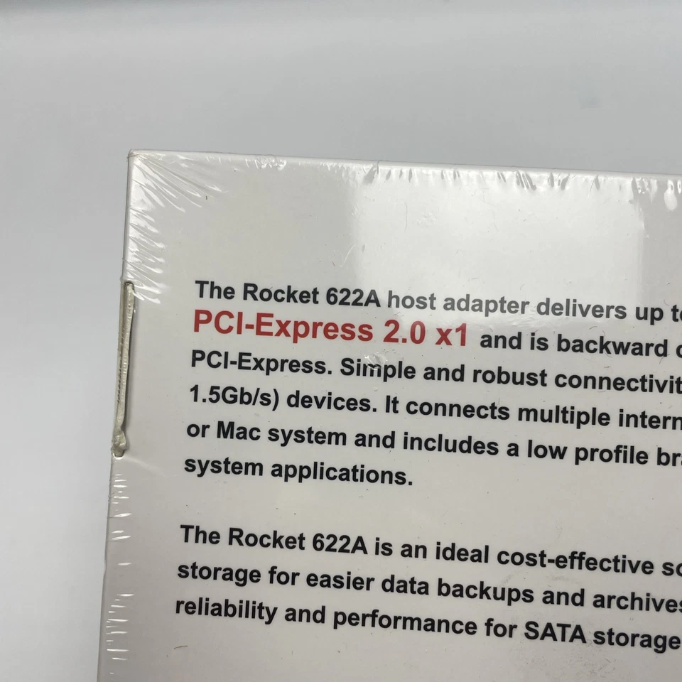 HighPoint Rocket 622A PCIe 2-Port SATA 6Gb/s Controller Card RAID Adapter NEW - Image 3 of 4