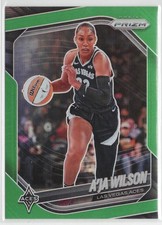 A'ja Wilson Las Vegas Aces 2025 Prizm WNBA #76 Green Prizm