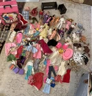 Lot of 10 Vintage 1970s/80's BARBIE Clothes Accessories Afghan Cat Horse Couch