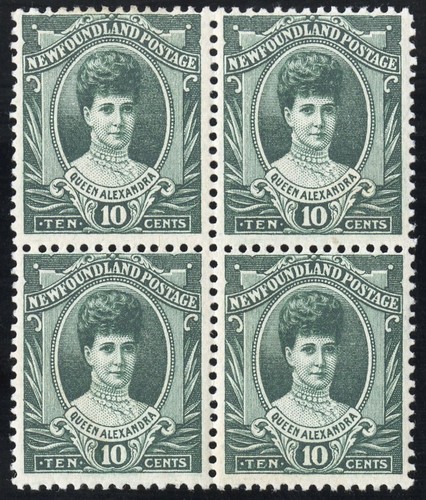 Neufundland Briefmarken # 112 postfrisch F-sehr schön 4er Block Scott Wert 300,00 $