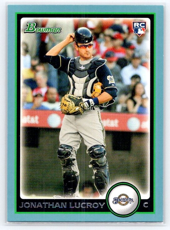 2010 Bowman Draft Picks & Prospects Jonathan Lucroy #/399 Rookie Blue #BDP22