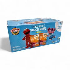 Earth's Best Organic Cheddar Veggie Puffs Snack Bags, .50 oz - 16 Count