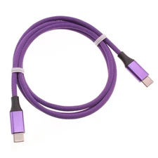 For Samsung Galaxy S20/S21/S23/S24/S25/FE - Purple 3ft PD Cable Type-C to USB-C