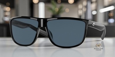COSTA 6S9010 03 Rincondo Square Black Gray 61mm Men's Polarized Sunglasses 580P