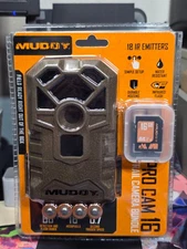 MUDDY Pro Cam 16 Combo Video Trail Camera Batteries & 16GB Memory Included