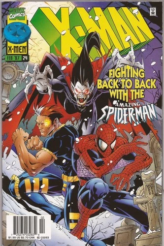 X-MAN #24 – TERRY KAVANAGH - ROGER CRUZ COVER ART – DIRECT – FIRST NOEL - 1997