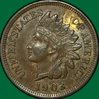 1903 Indian Head Cent Choice Almost Uncirculated AU+/UNC Coin #41613