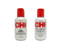 CHI Infra Shampoo - Moisture Therapy Shampoo & Thermal Protect Treatment 2oz DUO