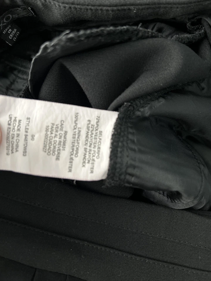 Pantalones acampanados XOXO Y2K para mujer talla O Bellbottoms negros elásticos frente plano tiro bajo Foto 4 de 4