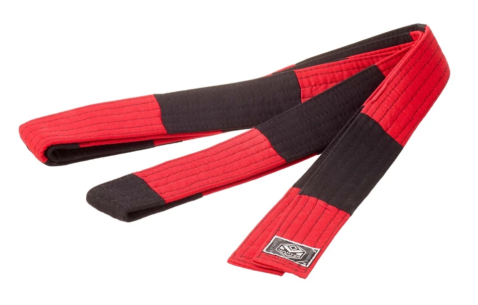 Ju-Sports Großmeistergürtel "Master" 6. Dan rot/schwarz 4,5 cm -  Ju-Jutsu Judo  - Bild 1 von 1