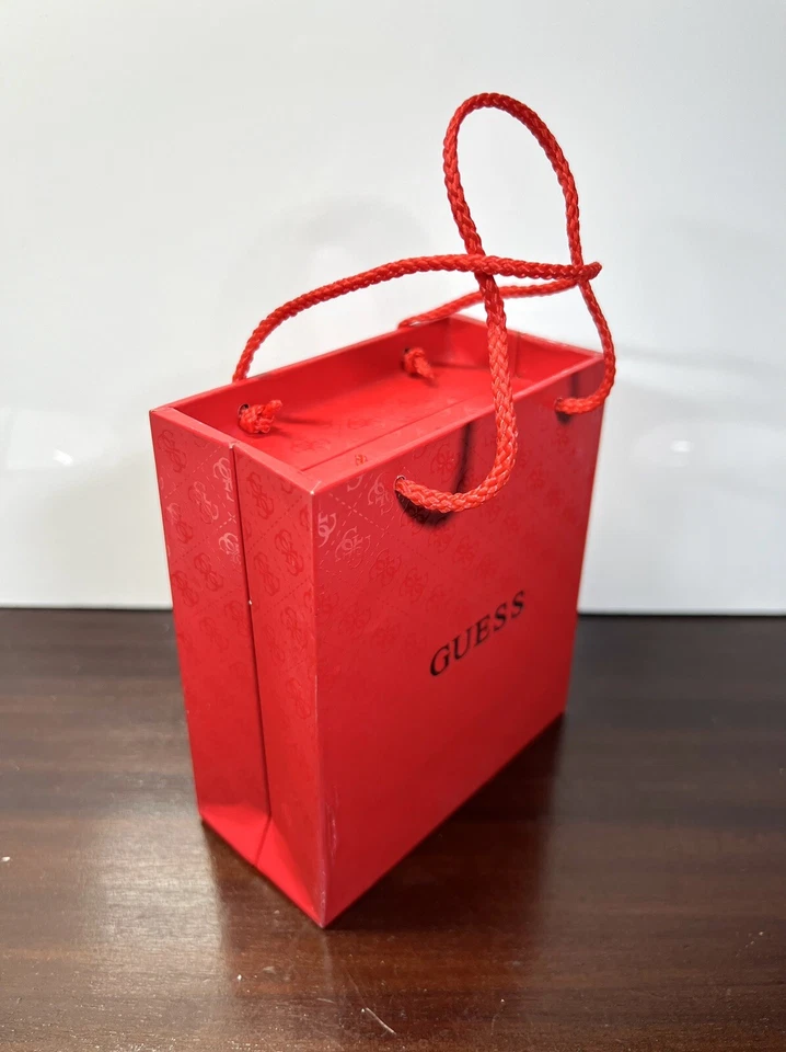 GUESS Empty Carry Bag Shaped Watch Display Box Completed with Pillow & Booklet - Image 3 of 4