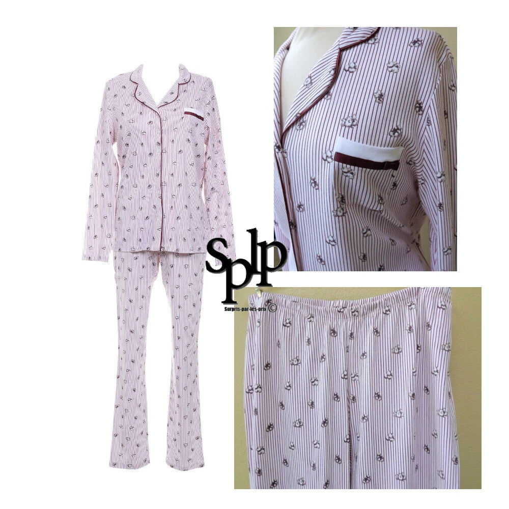 Senoretta Pyjama femme Taille XL 44 Ecu Rouge et motif Pop corn valeur 75 Neuf