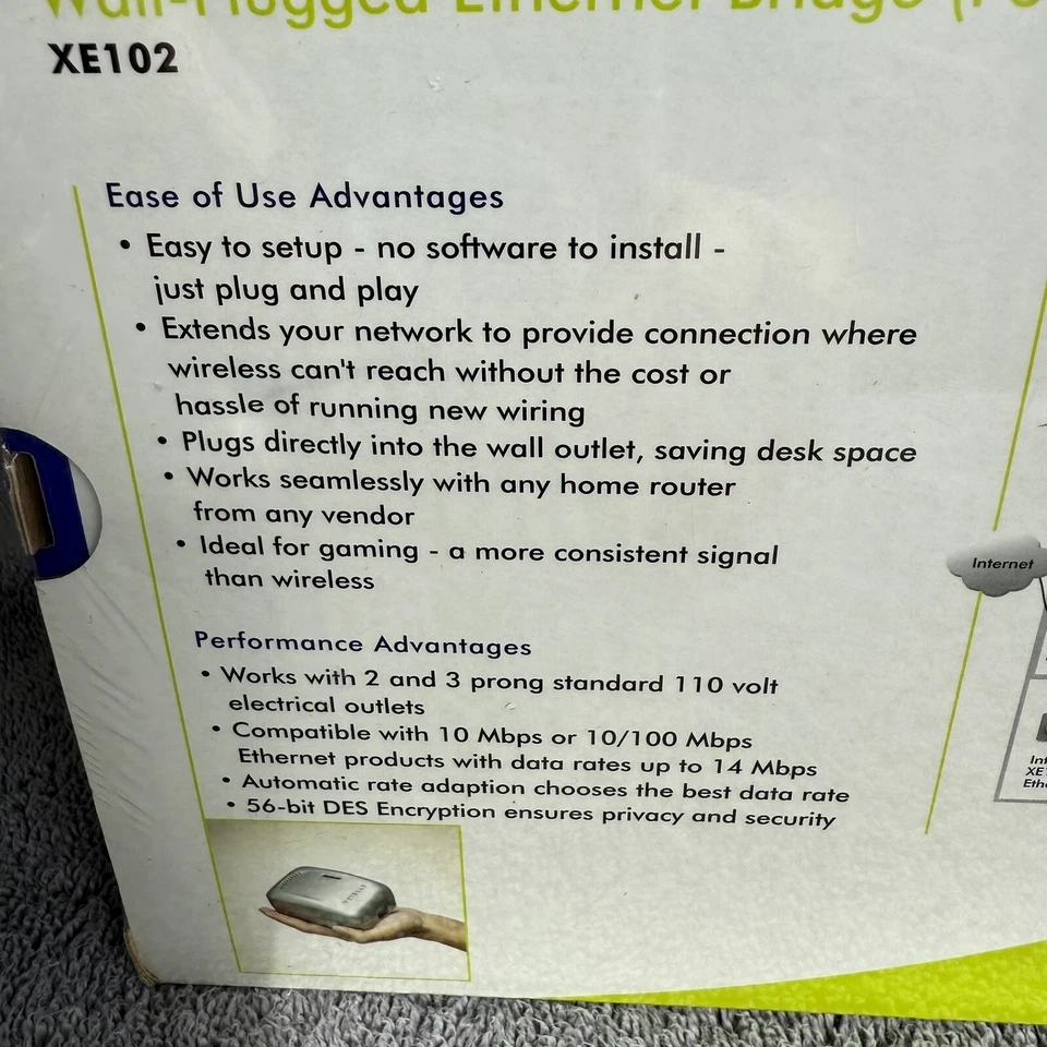 NETGEAR XE102 Wall-Plugged Ethernet Bridge New - Image 4 of 4