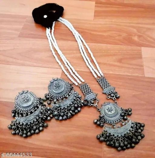 Indian Bollywood Style Designer Silver Plated Oxidized Boho