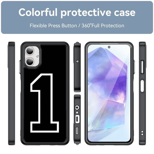 Anti wear Cover For Samsung A15 A16 S23 S24 S25 Ultra FE Black Football Number 1 - 第 8/25 張圖片