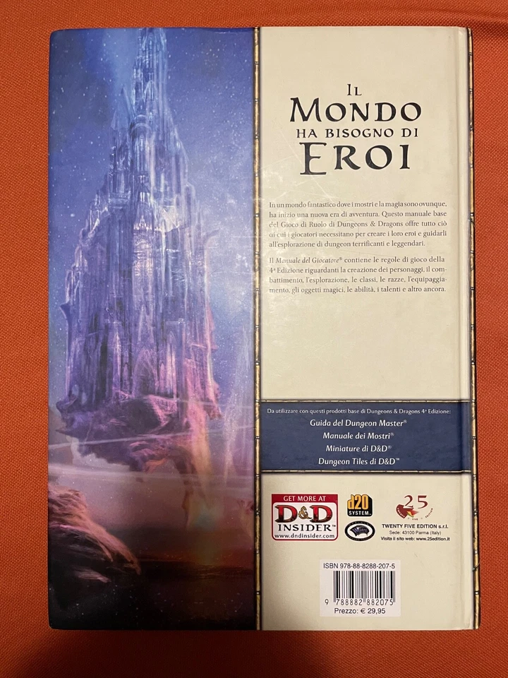 D&D DUNGEONS & DRAGONS v4 MANUALE MASTER+GIOCATORE+MOSTRI IN ITALIANO COME NUOVI - Immagine 3 di 4
