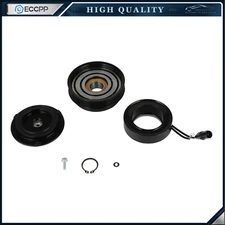 A/C AC Compressor Clutch Kit Pulley Coil Fits Hyundai Santa Fe 2001 - 2006 2.7L