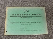 1966-1968 Mercedes Benz 250SL Convertible Transmission Parts Catalog Manual 1967
