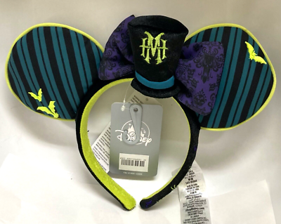 Disney Parks Haunted‎ Mansion Foolish Mortals Glows Mickey Mouse Ears Headband s-l400.jpg main image 3